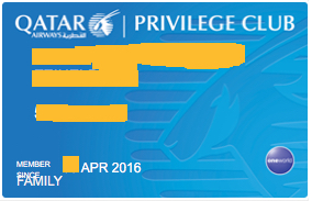 Qatar Privilege Card for Family members