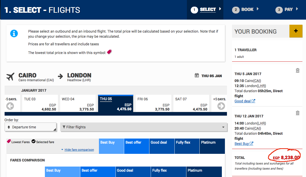 Cairo- London - Cairo for 8200 EGP!