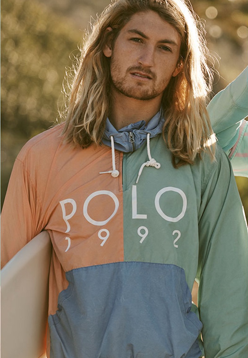 Ralph Lauren Color Blocked Logo Popover 1990s