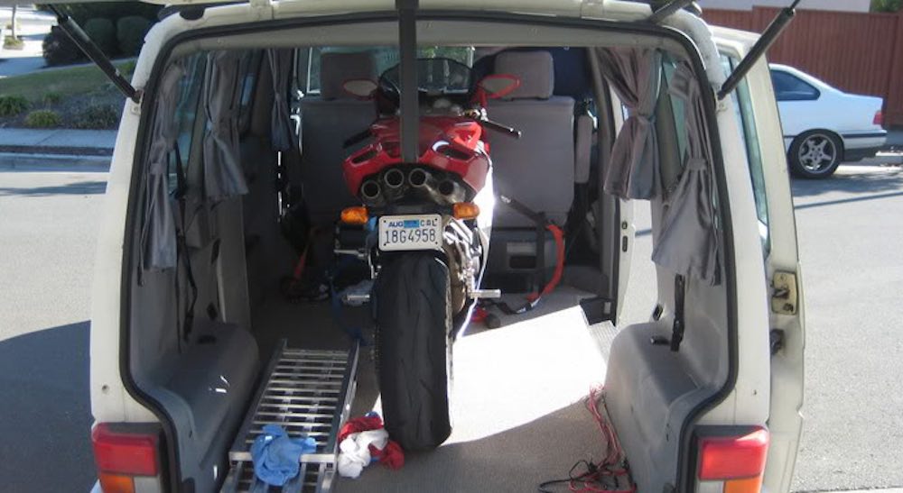 How do you carry motorcycle in a car