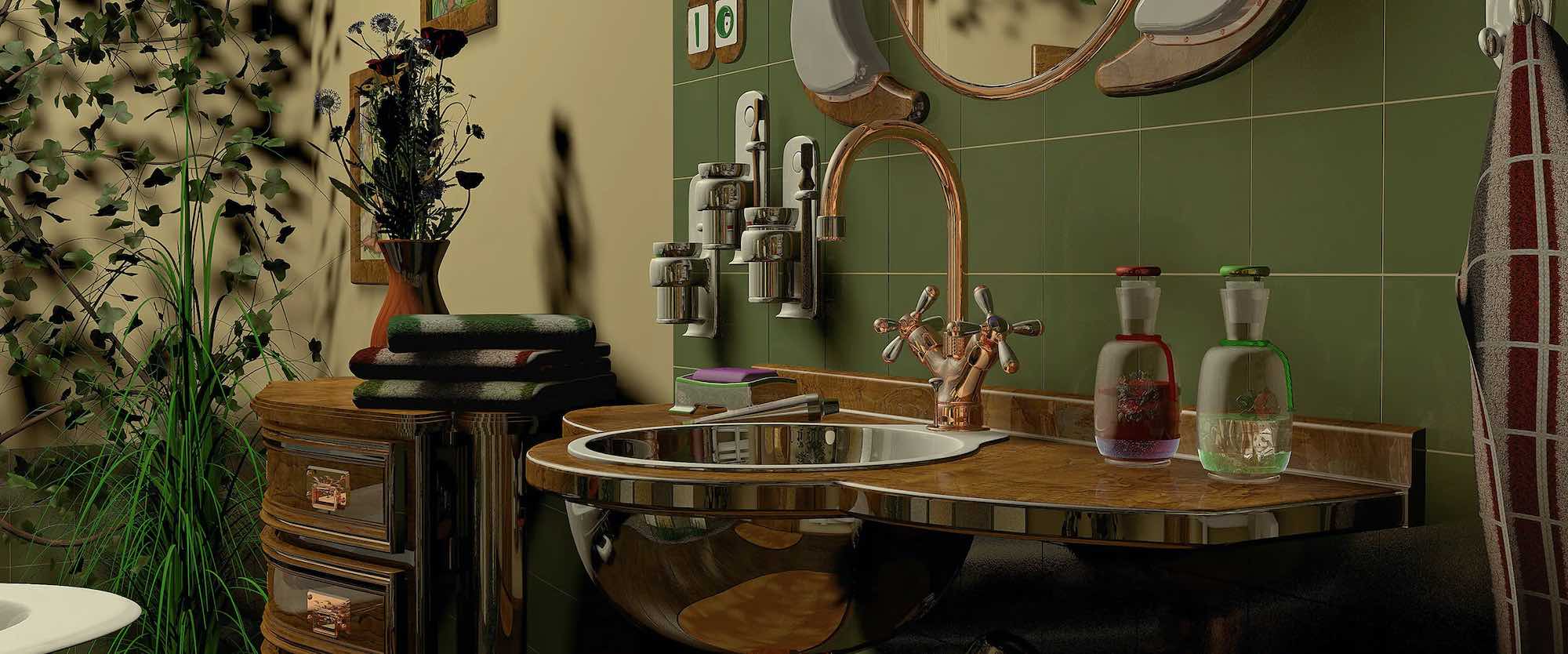 gold faucet